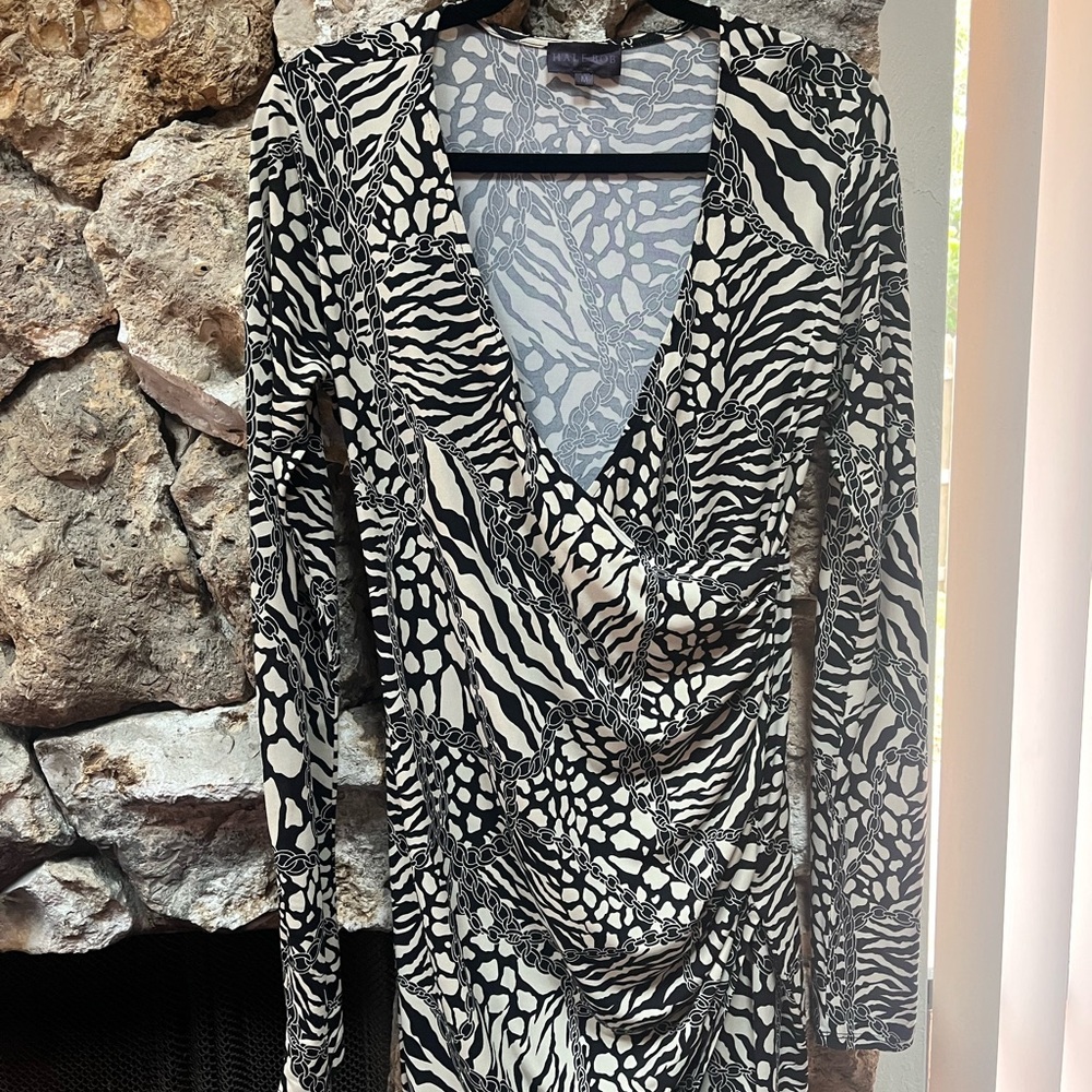 Hale Bob faux-wrap dress